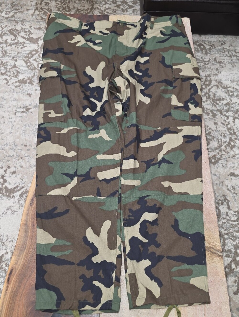 Men's Cargo Pants in Green/Brown Camo - Durable Utility Style Big & Tall 43/32 - Picture 5 of 11